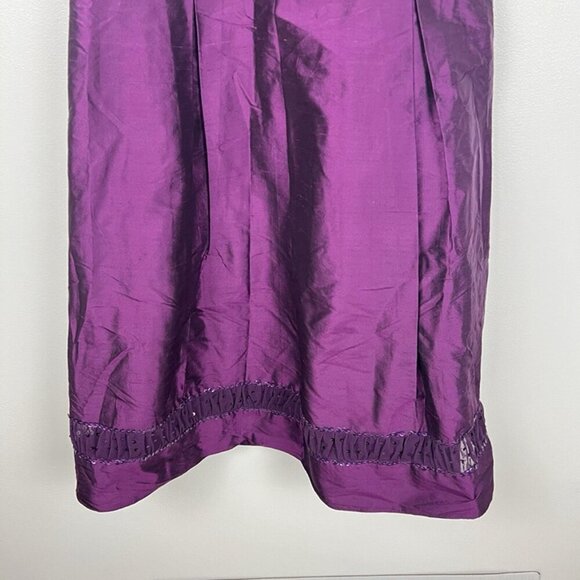 NWT Dupioni Silk Purple Dress Sz S Beaded Whimsygoth Victorian Glam Edwardian - Picture 4 of 10